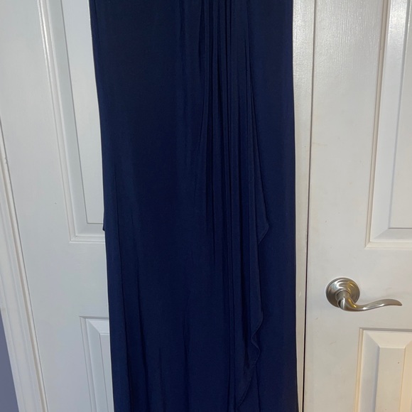 JS Boutique V-Neck Embellished Pleated Surplice Long dress - Picture 9 of 9